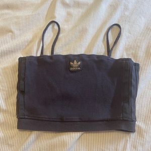 Ribbed adidas cropped tank top